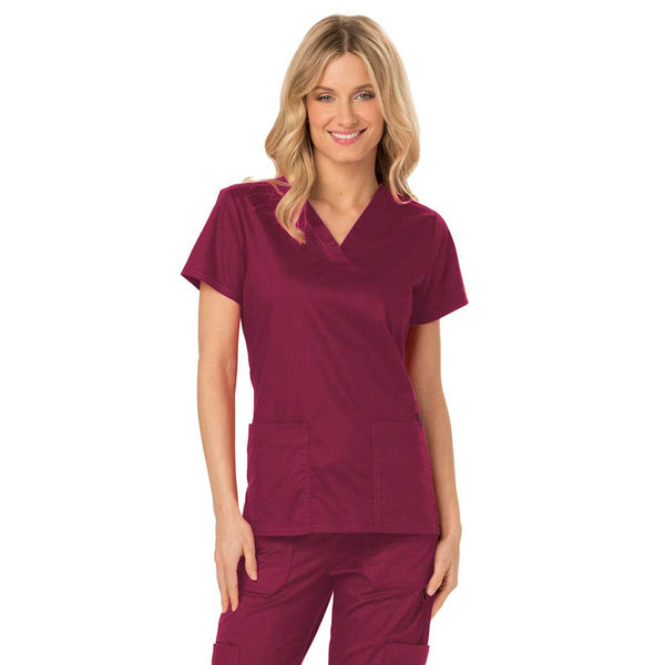 Dickies Women’s Wine Gen Flex Youtility V-Neck Top