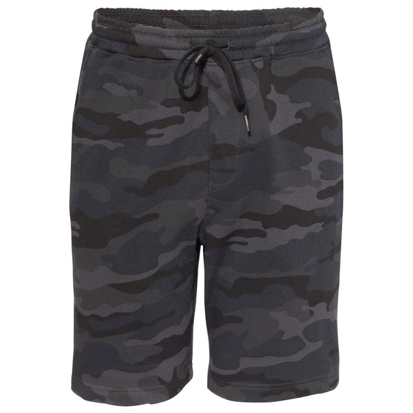 Independent Trading Co. Men’s Black Camo Midweight Fleece Short