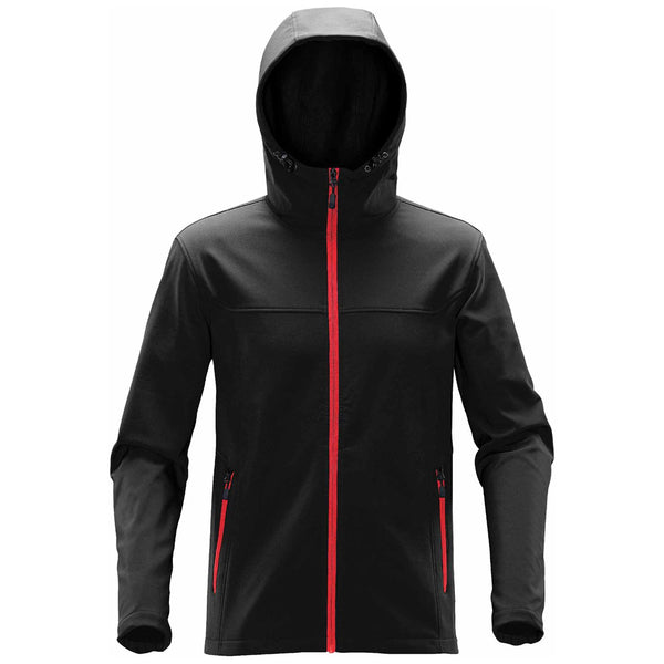 Stormtech Men’s Black/Bright Red Orbiter Softshell Hoody