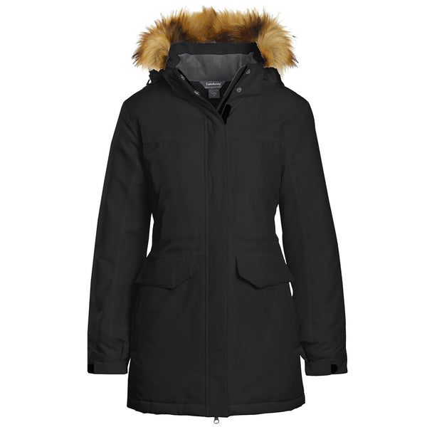 Landway Women’s Black Providence Insulated Parka with Faux Fur