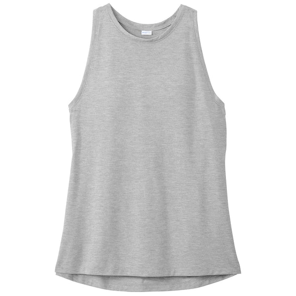 Sport-Tek Women’s Light Grey Heather PosiCharge Tri-Blend Wicking Tank