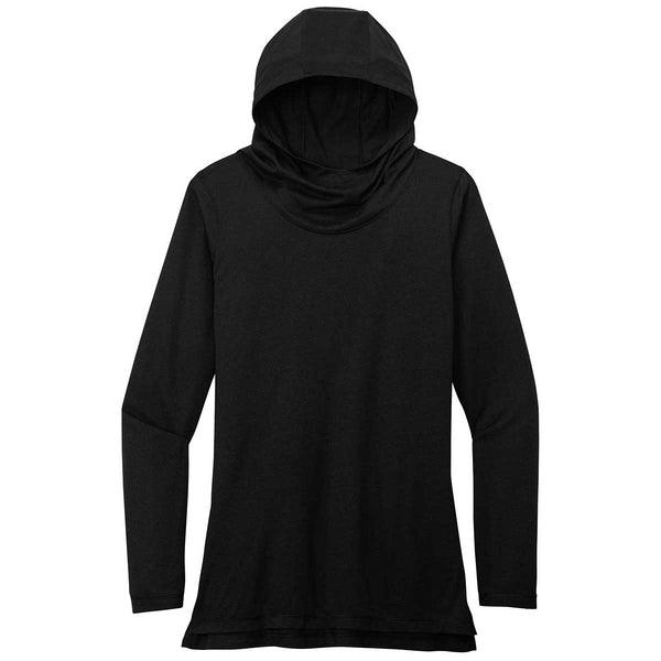 Sport-Tek Women’s Black Triad Solid Posicharge Tri-Blend Wicking Long Sleeve Hoodie