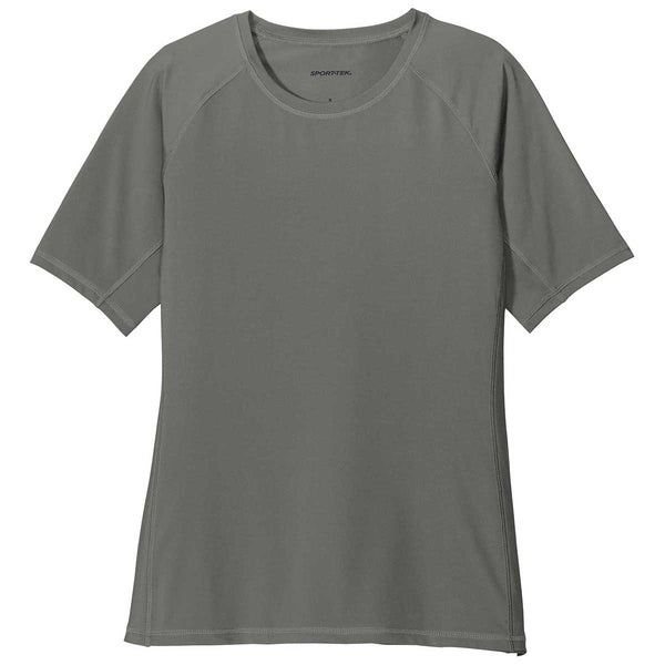 Sport-Tek Women’s Dark Smoke Grey Short Sleeve Rashguard Tee