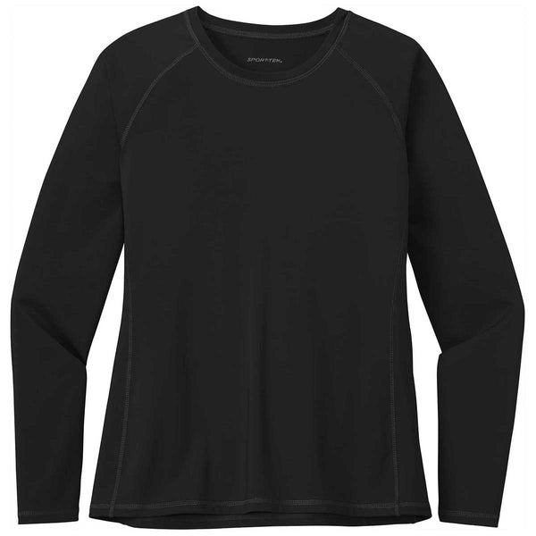 Sport-Tek Women’s Black Long Sleeve Rashguard Tee