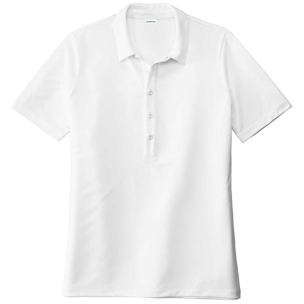 Sport-Tek Women’s White Posi-UV Pro Polo