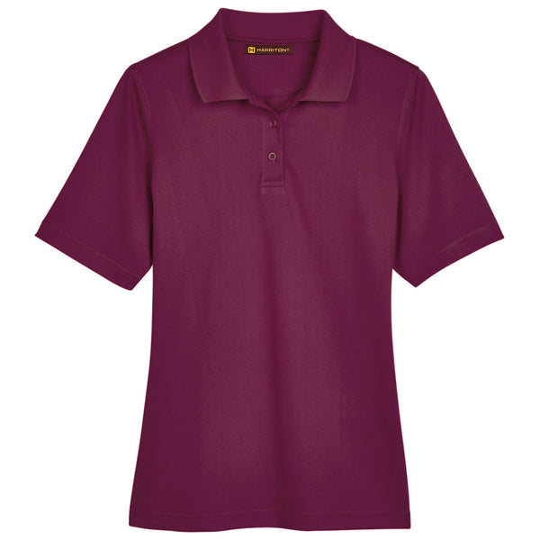 Harriton Women’s Maroon Advantage Snag Protection Plus Polo