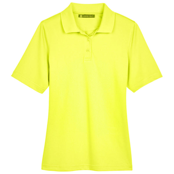 Harriton Women’s Safety Yellow Advantage Snag Protection Plus Polo