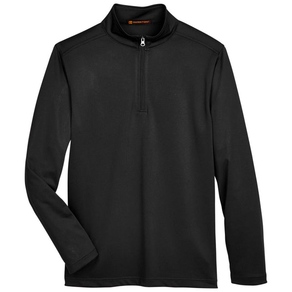 Harriton Men’s Black Advantage Snag Protection Plus Quarter-Zip