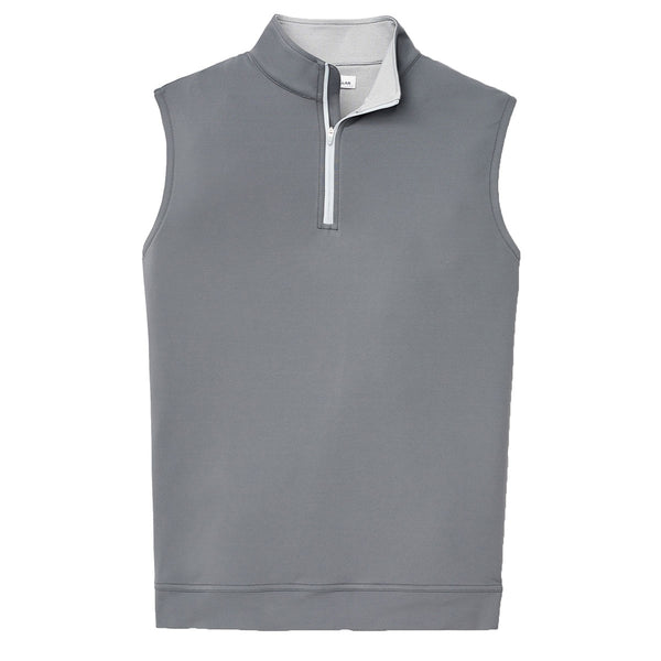 Peter Millar Men’s Iron Galway Stretch Loop Terry Quarter-Zip Vest