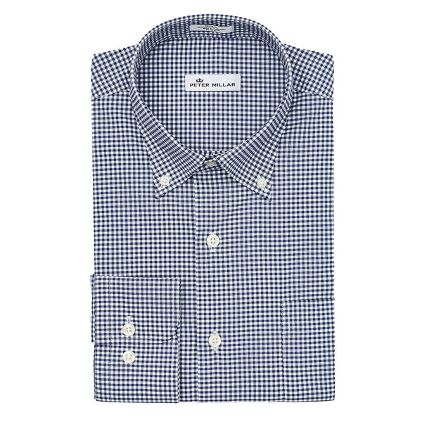 Peter Millar Men’s Navy Mimi Performance Check Woven