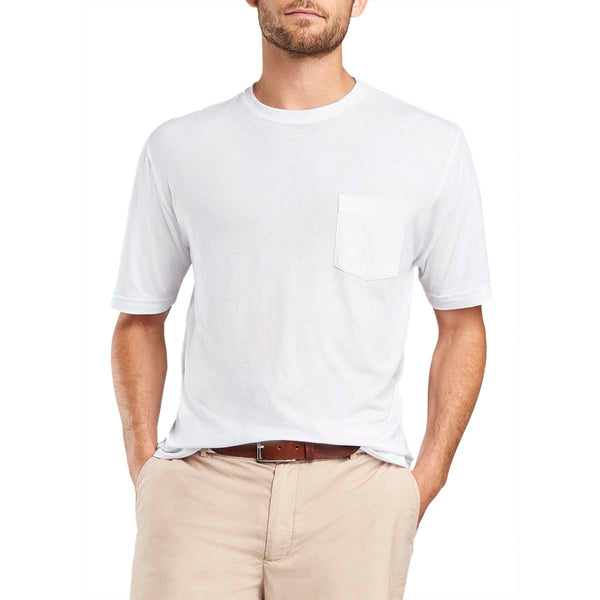 Peter Millar Men’s White Seaside Summer Soft Pocket Tee