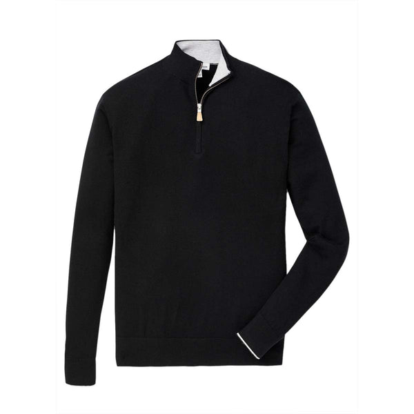 Peter Millar Men’s Black Crown Comfort Cashmere-Silk Quarter Zip