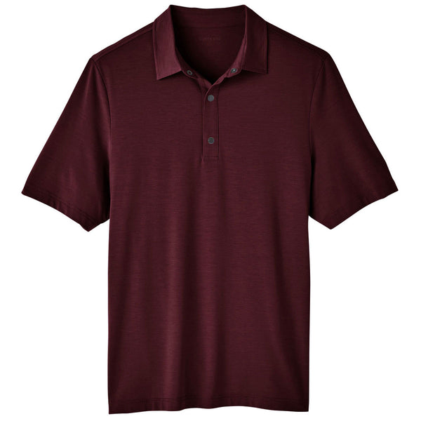 North End Men’s Burgundy Jaq Snap-Up Stretch Performance Polo