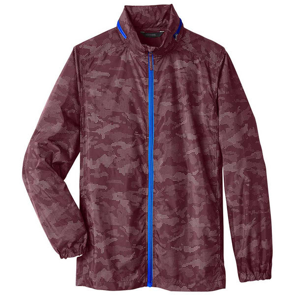 North End Men’s Burgundy/Olympic Blue Rotate Reflective Jacket