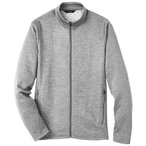 North End Men’s Light Heather/Carbon Flux 2.0 Full-Zip Jacket