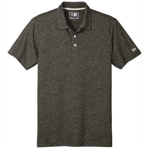 New Era Men’s Black Twist Slub Polo