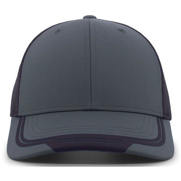 Pacific Headwear Carbon/Navy/Carbon Welded Sideline Cap