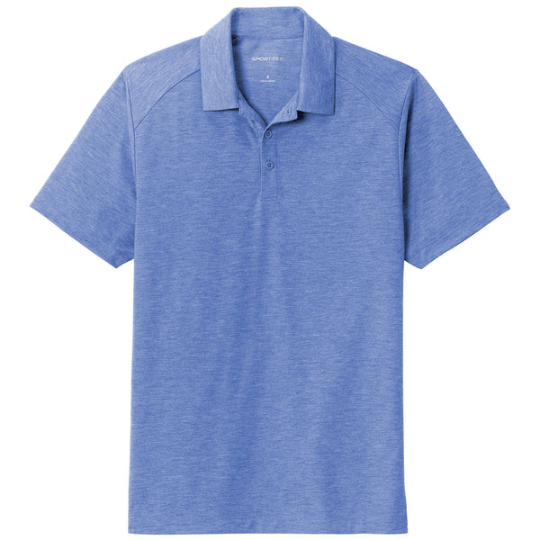 Sport-Tek Men’s True Royal Heather PosiCharge Tri-Blend Wicking Polo