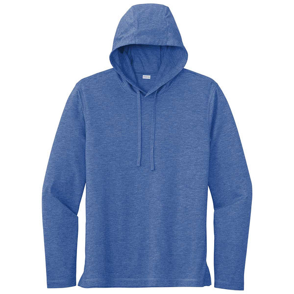 Sport-Tek Men’s True Royal Heather Posicharge Tri-Blend Wicking Long Sleeve Hoodie