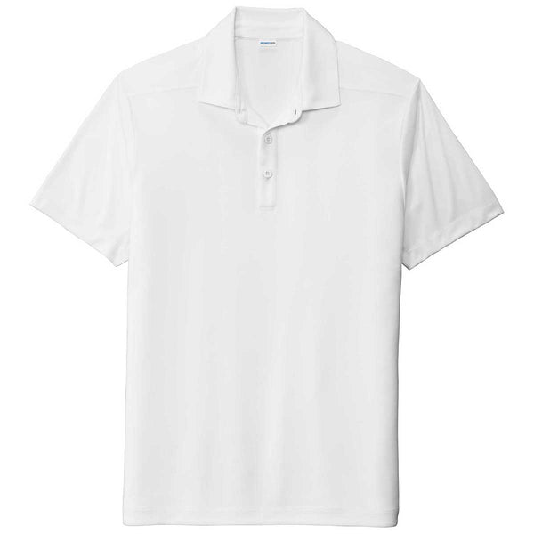 Sport-Tek Men’s White Posi-UV Pro Polo