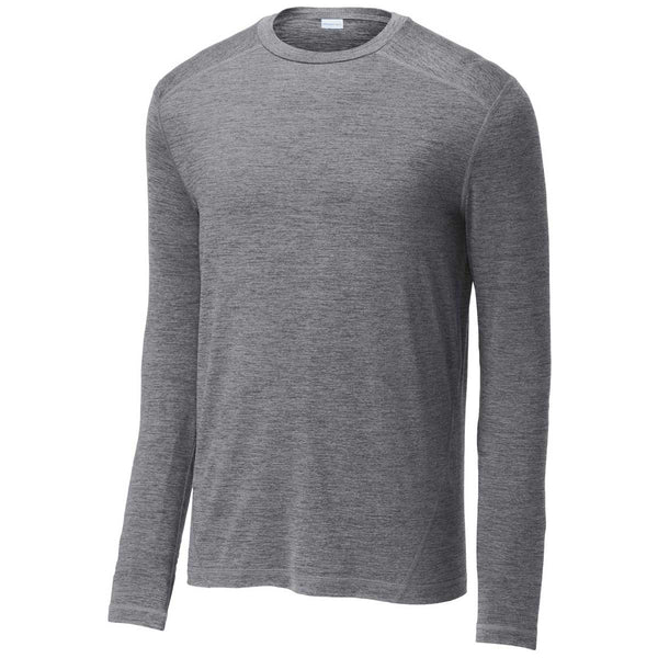 Sport-Tek Men’s Grey Heather Exchange 1.5 Long Sleeve Crew