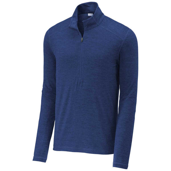 Sport-Tek Men’s True Royal Heather Exchange 1.5 Long Sleeve Half Zip