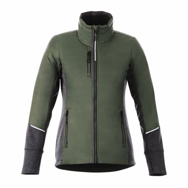 Elevate Women’s Loden/Heather Dark Charcoal Fernie Hybrid Insulated Jacket