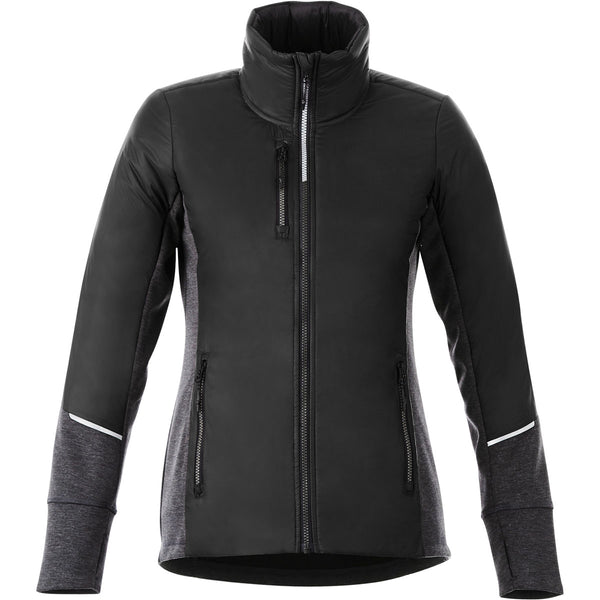 Elevate Women’s Black/Heather Dark Charcoal Fernie Hybrid Insulated Jacket