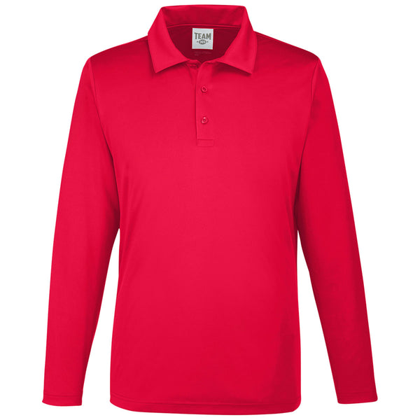 Team 365 Men’s Sport Red Zone Performance Long Sleeve Polo