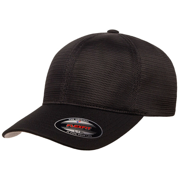 Flexfit Black 360 Omnimesh Cap