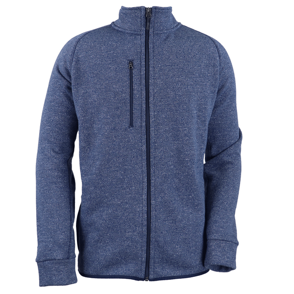 Rally Zusa Men’s True Navy Heather Midtown Fleece Full Zip