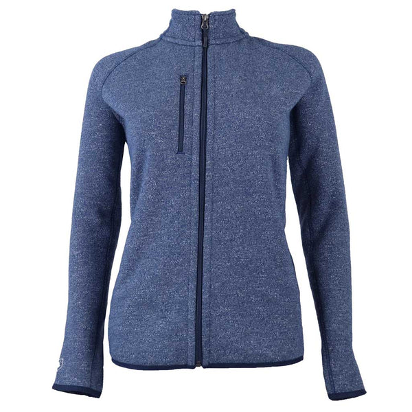 48-Hour Zusa Women’s True Navy Heather Midtown Fleece Full Zip